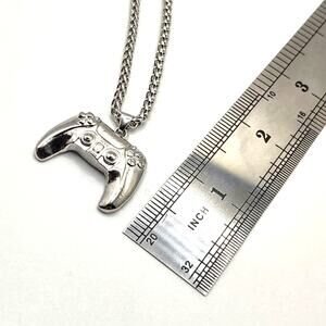 Silver Plated Necklace Video Game Controller Pendant Valentines Birthday Gift